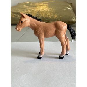 Tree House Horse Figure Pony Vinyl Toy Brown Tan Palomino 2.5” Dollhouse Mini